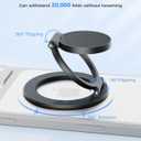 SUPERONE Magnetic Ring Holder for MagSafe Dual-Side Magnetics, Removable Gym Phone Grip with Kickstand for iPhone 17/16/15/14/13/12/ Series MagSafe Case All Phones Compatible with Magnetic Car Mount