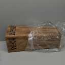 Hand-Carved Wooden Umbrella Stand & Walking Cane Holder | 21 Inch Tall Decorative Umbrella Rack for Entryway, Home & Office | Rustic Floor Storage Organizer