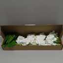 Waipfaru 21" Real Touch White Hydrangea Artificial Flowers with Long Stem & Leaves, Full Latex Faux Hydrangea Flowers for Home Decor Party Floral Arrangements Wedding Bouquets Centerpieces, 3Pcs