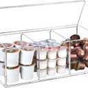 BEYGORM Acrylic Coffee Pod Holder with Lid for 24 Kcup, Clear Coffee Capsule Storage Organizer,3 Compartments Coffee Bar Station Organizer Compatible with Coffee Pod, Coffee Creamer