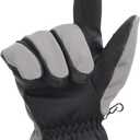 Heat Logic Thermal Winter Gloves, Touchscreen Compatible with Fleece Lining For Cold Weather, Water-Resistant Hiking Gloves (Gray, M)