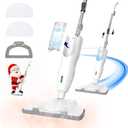 Keimi 1200W Powerful Steam Mop with 2pcs Washable Pads, 30s Quick-Heating, Lightweight, 12.5oz Removable Water Tank, 260 for Cleaning and Sanitizing Hardwood, Marble, Tile and Carpet