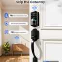 Veise VE027-H Built-in Wi-Fi Fingerprint Smart Deadbolt Lock with Handleset, App Remote & Voice Control, Keyless Entry Front Door Lock Set, Touchscreen Keypad, Auto-Lock, Easy Setup, Matte Black