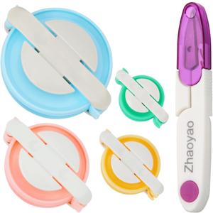 Zhaoyao Pompom Makers 4 Size Pom Poms Maker Tool Set DIY Fluff Ball Weaver for DIY Wool Yarn Knitting Craft Project with Cutter Scissors (Pompom Makers with Cutter Scissors)