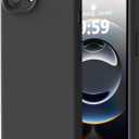 LOVE 3000 Designed for iPhone 16e Case, Premium Silicone with [Soft Anti-Scratch Microfiber Lining] Shockproof Protective Phone Case for Men Women Girls 6.1", Black