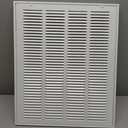 EZ-FLO 16 x 20 Inch (Duct Opening) Return Air Vent Cover for Wall or Ceiling, Solid Steel Return Air Filter Grille, HVAC Vent Cover, White, 61631
