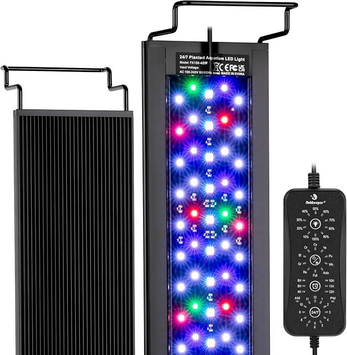 fishkeeper LED Aquarium Light, 24/7 Mode Fish Tank Light with One Touch