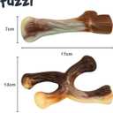 2 x Fuzzl Ultra Tough Nylon Dog Chew Toy - Crossbone and Bone Beef Flavour for Extreme Chewers - Long Lasting Bone for Aggressive Chewers - Strong Puppy Toys