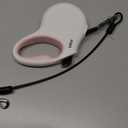 Fida Retractable Dog Leash With Dispenser And Poop Bags, 16 Ft Pet Walking Leash For Large Dog Up To 110 Lbs, Anti-Slip Handle, Tangle Free, Reflective Nylon Tape (L, White)