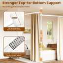 Room Divider Curtain Rod, No Drilling Tension Rod for Room Separation White