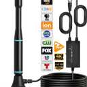 TV Antenna for Smart TV Indoor, 2026 Digital TV Antenna for Local Channels | Long Range 360 Reception Digital Antenna for Smart TV Indoor for All TVs, Easy to Install, Supports 4K 1080p 16FT Cable