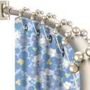 Brushed Nickel Curved Shower Curtain Rod Round Shower Rod Adjustable 33-78 In Stainless Steel Rustproof Bowed Shower Curtain Rods for Bathroom Bathtub Stall Rounded Curved Shower Rod Bar Need to Drill