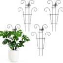 4 Pcs Butterfly Trellis for Potted Plants Indoor, 14.6 inch Small Garden Metal Trellis for Climbing Plants Outdoor, Stackable Pothos Plant Climber Support for Hoya Vine Ivy Flower Plant Support