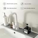 Kitchen Faucet Absorbent Mat, Diatomite Fast Drying Stone Faucet Mat For Kitchen ,Instant Quick Drying Stone Mat Around Faucet (White, 15.7" x 3.9")