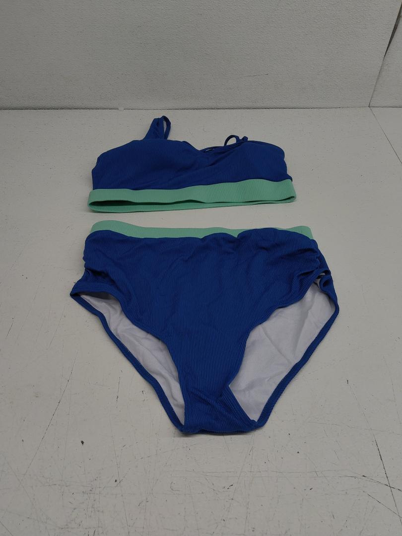 Woman's Swimsuit Blue Green L