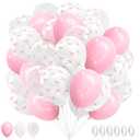 27 Pack 12 Inch Pink Latex Bow Balloons - Elegant Bachelorette Party Decorations for Birthdays, Weddings, Engagements and Coquette Themed Events