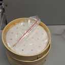 Prime Home Direct Bamboo Steamer Basket 8-Inch | 2-Tier Steamer for Cooking | 50 Liners | Small Instant Steaming Cookware Asian Food, Bao Buns, Chinese, Dim Sum, Dumpling, Rice, Vegetable Steam Pot