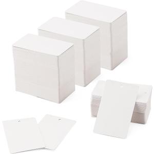 KEILEOHO 2000 PCS 1.7 x 2.9 Inch White Blank Merchandise Tags, Unstrung Label Hang Tags with Hole, Paper Price Tags Gift Tags for Pricing Gift Jewelry Clothing Yard Sale Retail Supplies