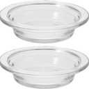 DOITOOL Glass Wax Melt Warmer Dish 4.52 Inch Replacement Plate for Aromatherapy Oil Melting Home Fragrance Warmer Accessory with Easy Clean Smooth Surface