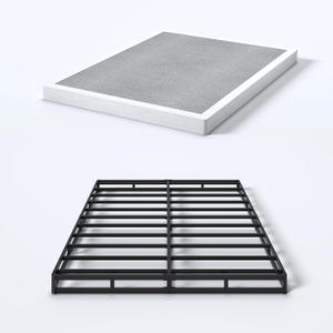 YORMDMO 4 Inch Full Box Springs, Low Profile Box Spring Only for Full Bed, Heavy Duty Metal Mattress Foundation with Fabric Cover, Easy Assembly, Noise-Free