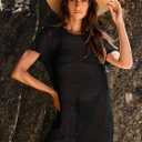 ANRABESS Swimsuit Cover Up for Women 2026 Crochet Bathing Suit Swimwear Mesh Knit Beach Dress Summer Vacation Clothes (Black, S)