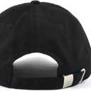 Rose Embroidered Dad Hat Women Men Cute Adjustable Cotton Floral Baseball Cap (Black)