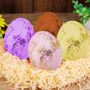 100 Pcs Sparkling Foam Easter Eggs 2 X 3cm DIY Fake Egg Artificial Foam Bird Eggs Garden Bird Nest Decor Easter Party Decorations Home Decor