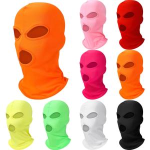 Seematn 8 Pcs 3 Hole Full Face Ski Mask for Men Women, Summer Cooling Neck Gaiter, UV Protector Motorcycle Ski Scarf Sports