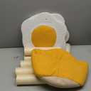 MEWOOFUN Cute Cat Tree, 45.3'' Cat Tower for Indoor Cats, Eggshell Cat Tree Tower with Sisal Scratching Posts, Removable Cozy Condo, Plush Egg Perches, Yellow