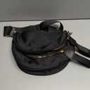 FEIBOON Spacious Nylon Crossbody Bag Bum Bag Handbags Wallets Purses Trendy Shoulder Bag for Women (Black)