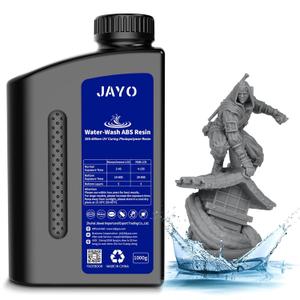 JAYO Water Washable ABS-Like Resin, 3D Printer Resin 405nm UV Standard Rapid Photopolymer Resin for LCD/DLP/SLA 3D Printer, High Precision, Non-Brittle, Low Odor, Easy to Use, Dark Grey 1000g