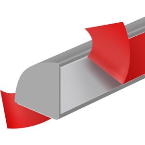 Flexible Quarter Round Molding Peel and Stick Rubber Quarter Round Trim Molding Self Adhesive Wall Corner Trim Molding for Wall Edge Corner Countertop, Gray, 1/2 W x 1/2 H x 480 L