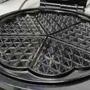 Mueller Heart 5 Waffle Maker, Waffle Iron, Adjustable Browning Control & Nonstick, Cool Touch Handle, Easy to Clean, Small Kitchen Appliances