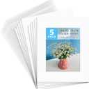 Golden State Art, Pack of 5 White Pre-Cut 16x20 Picture Mat for 11x14 Photo with White Core Bevel Cut Mattes Sets. Includes 5 High Premier Acid Free Mats & 5 Backing Board & 5 Clear Bags, 5 Kit
