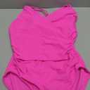 B2prity One Piece Swimsuit for Women Adjustable Double Strap V Neck Bathing Suit Tummy Control Slimming Swimwear, M