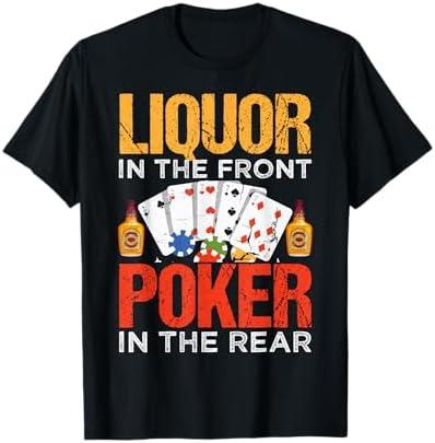 Distressed Quote Liquor In The Front Poker In The Rear T-Shirt M, Black