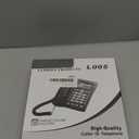 Corded Caller ID Telephone, TelPal Landline Home Phones with Blue Backlight & Speaker, Hands Free Analog Hotel Office Telephone Set, Desktop Speed Memory Dial Telephones for Seniors (Black)