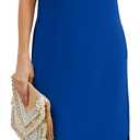 GRECERELLE 2026 Women Year-Round Casual Round Neck Loose Split Wrinkle-Free Long Maxi Vacation Dress with Pockets (XXS-4XL) (Blue, S)