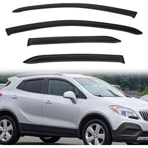 4pcs Out-Channel Smoke Tint Rain Guard compatible with compatible with 2013-2022 Encore/Trax Tape-On Acrylic Vent Deflector Window Visors Car Accessories