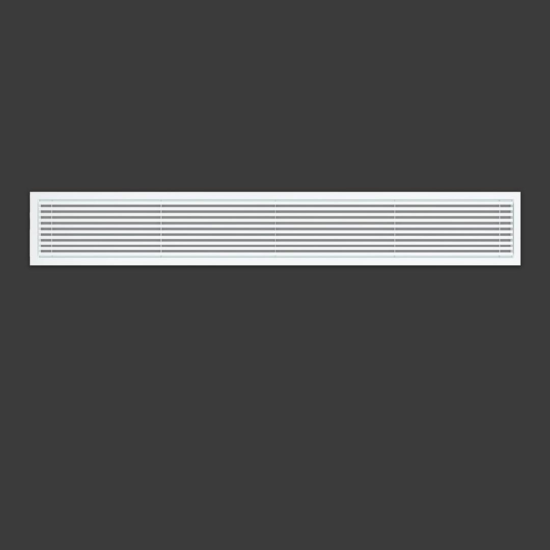 Linear Bar Air Grille 44" X 6", Aluminum Air Supply/Return Grilles,Easy Air Flow,Removable Grille/Door-HVAC Air Vent Cover,White[Outer Dimensions: 44.8"w X 6.8"h]