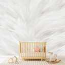 Feather Wallpaper Mural Elegant Gray and White Mural Wallpaper for Living Room Bedroom Not Peel and Stick