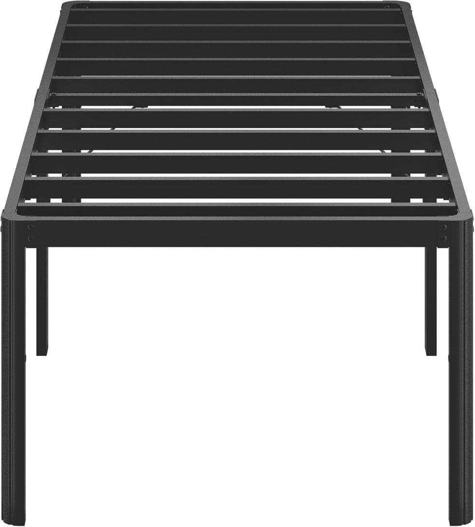 Lutown-Teen 25 Inch High Twin XL Bed Frames with Rounded Corner Legs, Heavy Duty Metal Twin XL Platform Bed Frame with Steel Slats Support, No Box Spring Needed, Noise Free, Easy Assembly