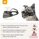 Mesh Dog Muzzle  Lightweight Breathable Soft Dog Muzzle with 3 Reflective Straps for Secure Fit, Prevents Biting, Chewing Scavenging  Adjustable for Small Medium Large Dogs, M