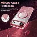 Casetego for iPhone Air Case/iPhone 17 Air Case,Compatible with MagSafe,Clear Magnetic Glitter Sparkle Luxury Plated Soft TPU Bumper Full Camera Lens Protector for Apple iPhone 17 Air,All Rose Gold