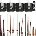 4 sets of watch mechanisms and 5 sets of walnut wood watch hands, long-axis quartz watch movement with ultra-fine sound, 3D printed DIY kit, suitable for the vast majority of 3D printed DIY watches, thread length 13/64 inch