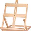 Falling in Art Heavy-Duty H-Frame Tabletop Easel for Painting, Adjustable Beechwood Desktop Easel, Portable Canvas Stand for Adults, Beginners and Artists