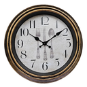 WOOPHEN Vintage Wall Clock, 16" Extra Large Silent Non Ticking Retro Wall Clocks Quality Quartz Battery Operated Round Decorative Easy to Read for Home Kitchen Living/Bedroom Office School (Bronze)