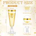 Zhehao 100 Pcs Plastic Gold Champagne Flutes Bulk 2026 New Years Eve Party Supplies 5 oz Disposable Wine Glass Gold Rim Champagne Glasses for New Years Eve Toasting Drinking Party