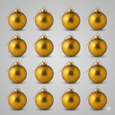 DN DECONATION Gold Glass Christmas Ornaments, Set of 12, 3.15' Hanging Christmas Baubles for Xmas Tree Decoration, Wedding Party Gift