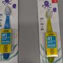 RADIUS Children's Toothbrush, Totz Brush, Extra Soft Bristles, Blue/Green/Yellow, BPA Free & ADA Accepted, Designed for Delicate Teeth & Gums for Children 18 Months & Up, Pack of 3